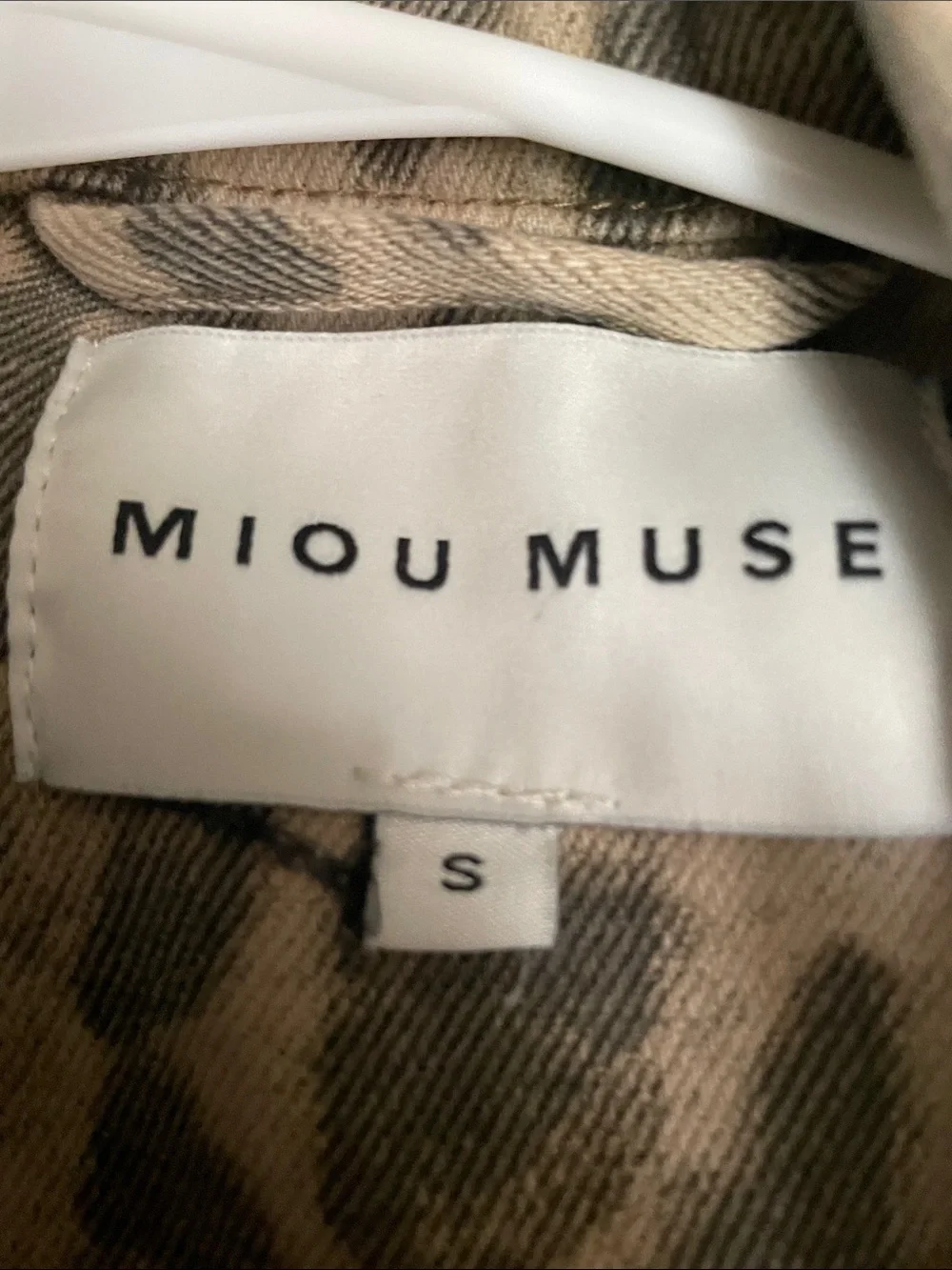 Mous MuseBeige Leopard-Print Denim Jacket - Picture 2 of 5